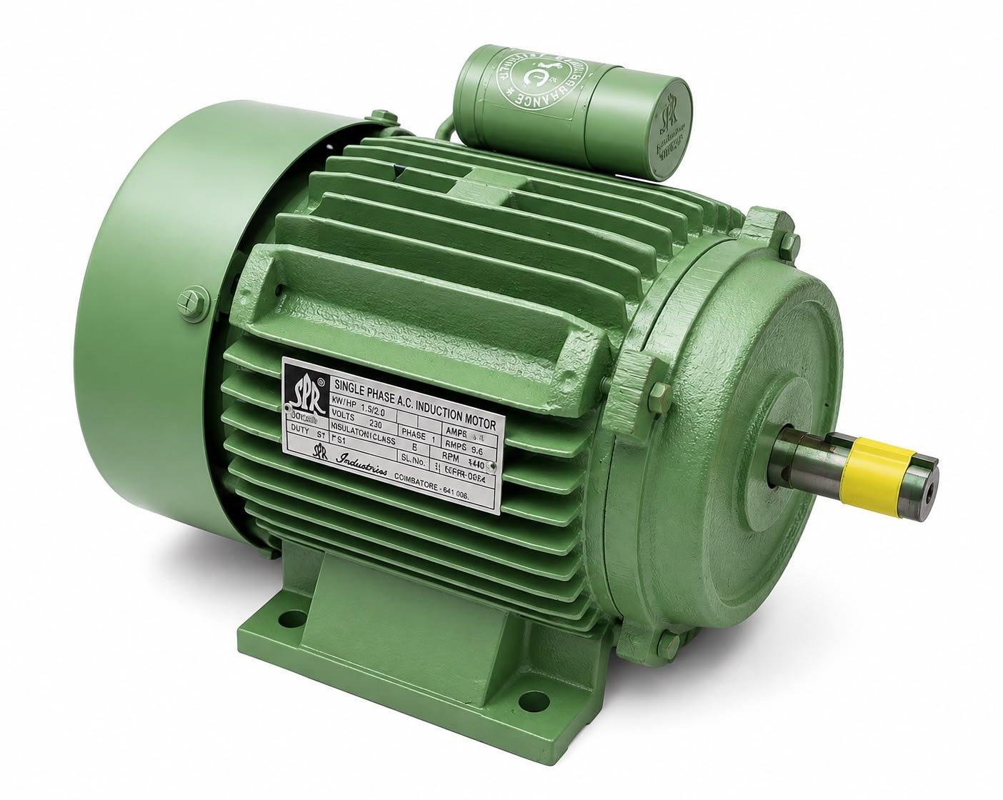 Single-phase AC induction motor, foot mount