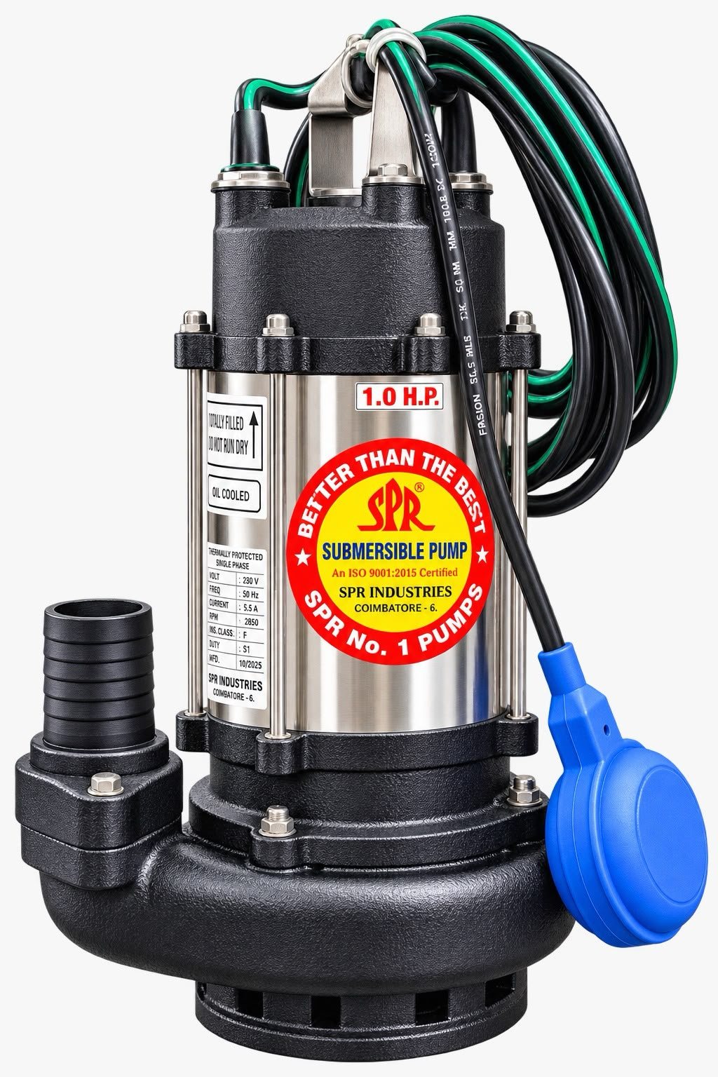 Submersible pump with automatic float switch